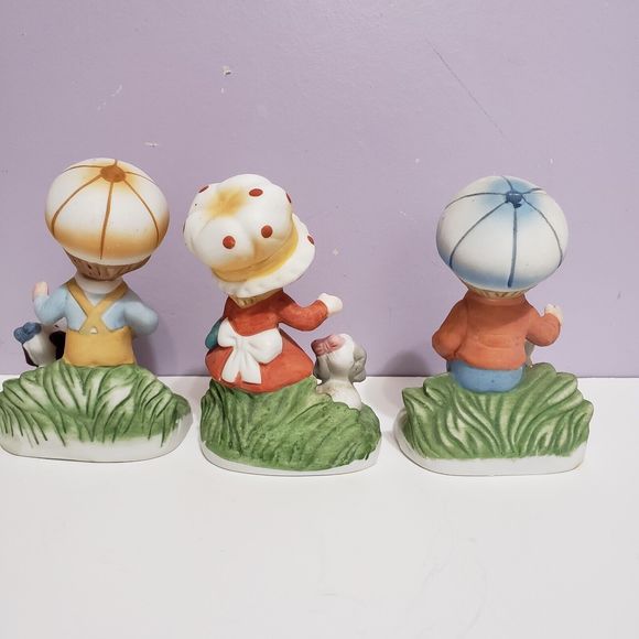 Homco Trio Children / w Pets Bisque Porcelain Figurines - Picture 5 of 10